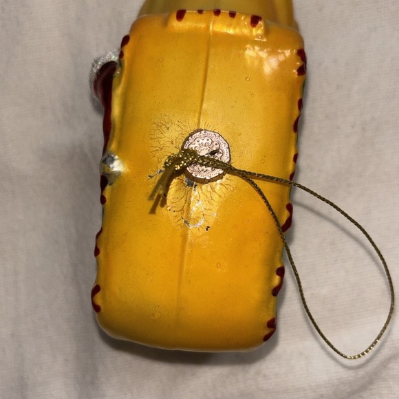 School Bus Christmas Tree Glass Ornament with Santa Claus Driver - Picture 9 of 12